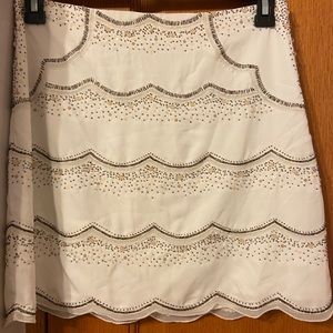 Club Monaco Beaded Mini Skirt